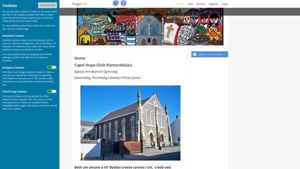 Screenshot of the Capel Hope-Siloh, Pontarddulais website