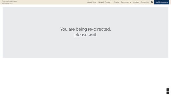 Screenshot of the The Provincial Grand Chapter Of Worcestershire Charity Fund website