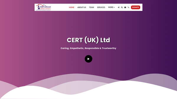 Screenshot of the Community Emergency Response Team Limited website