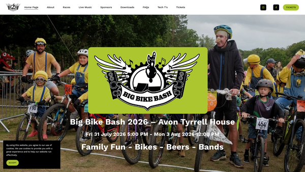 Screenshot of the Action Academy website