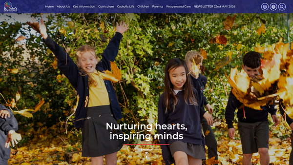 Screenshot of the St John's Rc Primary School PTA Chorlton website