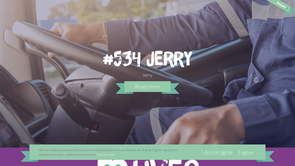 Screenshot of the 52 Lives website