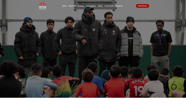 Screenshot of the Families Against Violence website
