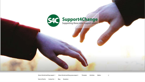 Screenshot of the Support 4 Change website
