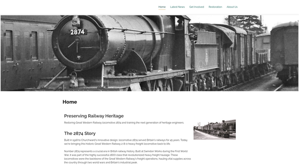 Screenshot of the The 2874 Trust Limited website