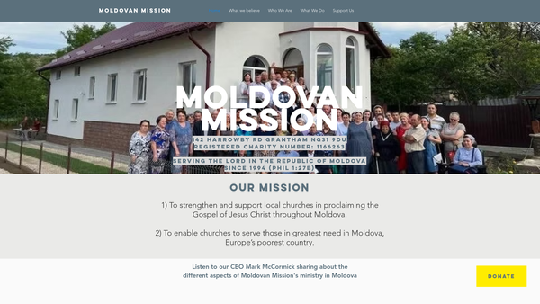 Screenshot of the Moldovan Mission website