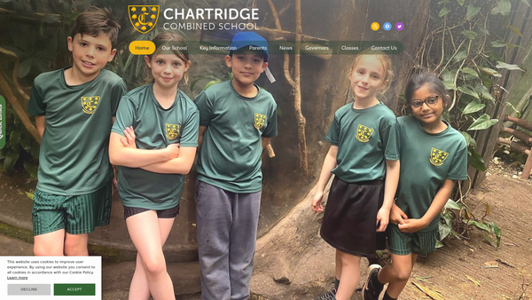 Screenshot of the Chartridge School Association (C.s.a) website