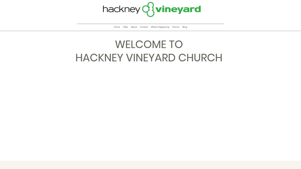 Screenshot of the Hackney Vineyard Church website