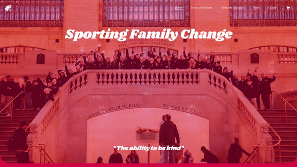 Screenshot of the Sporting Family Change Foundation website