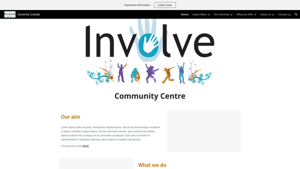 Screenshot of the Involve Leeds website