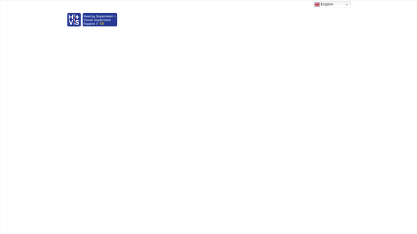 Screenshot of the Hearing Impairment And Visual Impairment Support UK website