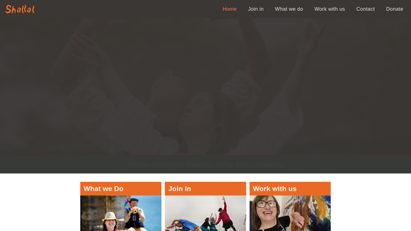 Screenshot of the Shallal website