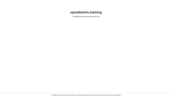 Screenshot of the Speed Works website
