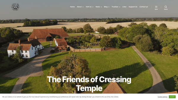 Screenshot of the The Friends Of Cressing Temple website