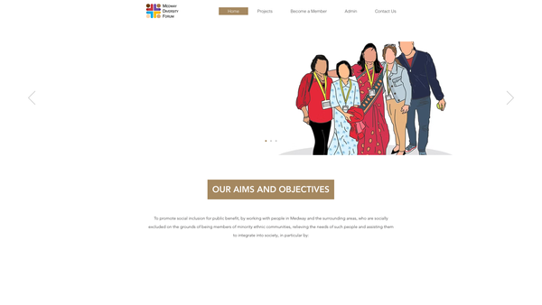 Screenshot of the Medway Ethnic Minority Forum website