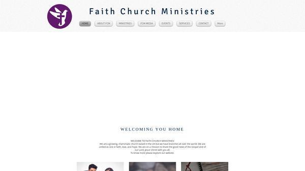 Screenshot of the Faith Church Ministries Limited website