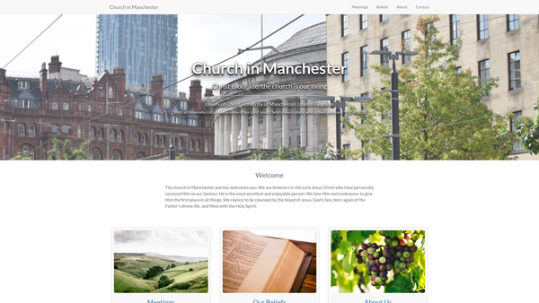 Screenshot of the The Church In Manchester website