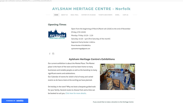 Screenshot of the Aylsham Community Partnership website