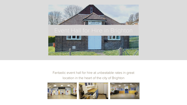 Screenshot of the St David's Hall Whitehawk website