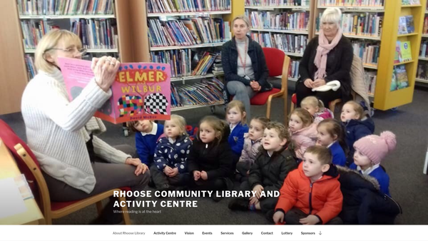 Screenshot of the Rhoose Community Library website