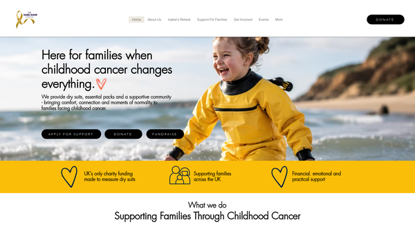 Screenshot of the The Isabel Baker Foundation website