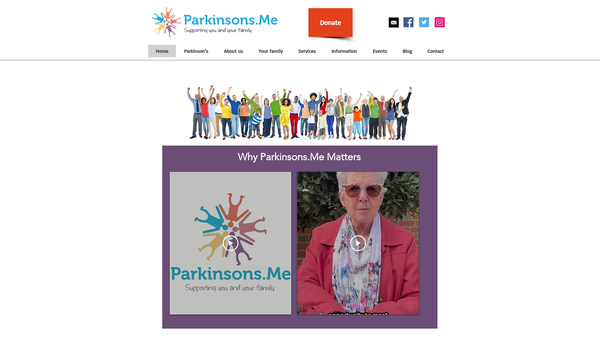 Screenshot of the Parkinsons.me website
