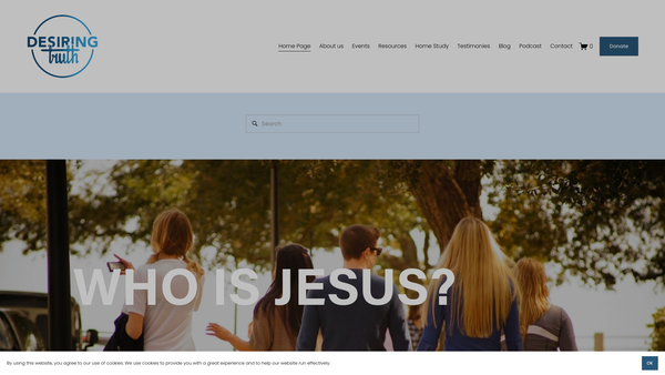 Screenshot of the Desiring Truth Ministries website