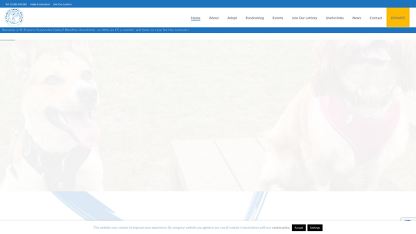 Screenshot of the St Francis Animal Welfare website