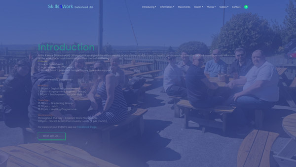 Screenshot of the Skills 4 Work (Gateshead) Limited website