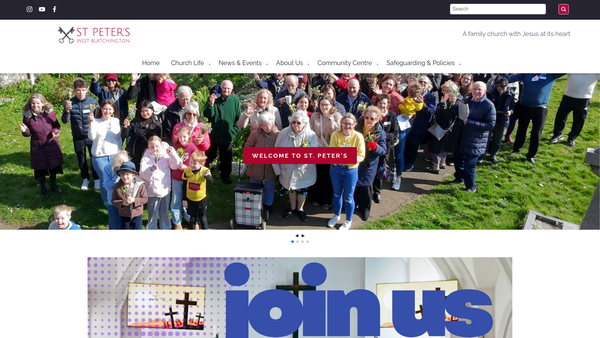 Screenshot of the The Parochial Church Council Of The Ecclesiastical Parish Of St Peter's West Blatchington website