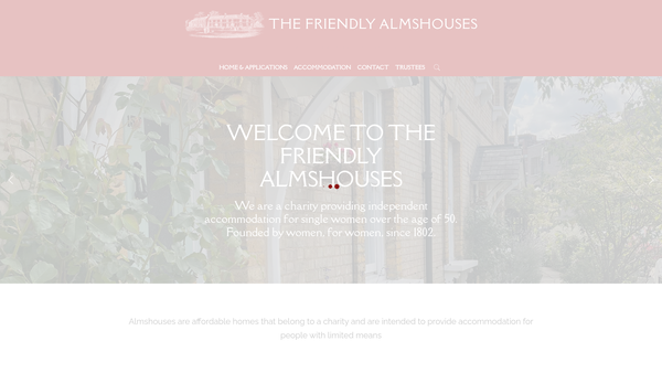 Screenshot of the The Friendly Almshouses website