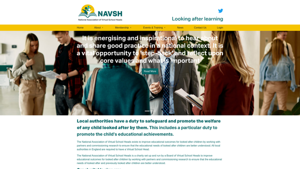 Screenshot of the National Association Of Virtual School Heads website