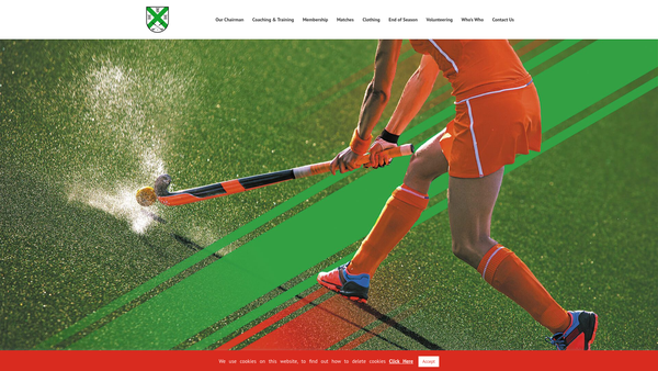 Screenshot of the Plymouth Hockey Club website