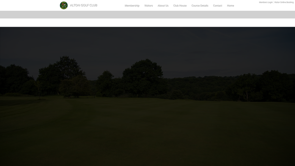 Screenshot of the Alton Golf Club Association website