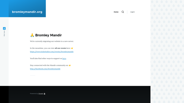 Screenshot of the Bromley Temple Trust website