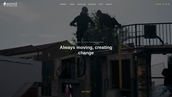 Screenshot of the Justice In Motion website