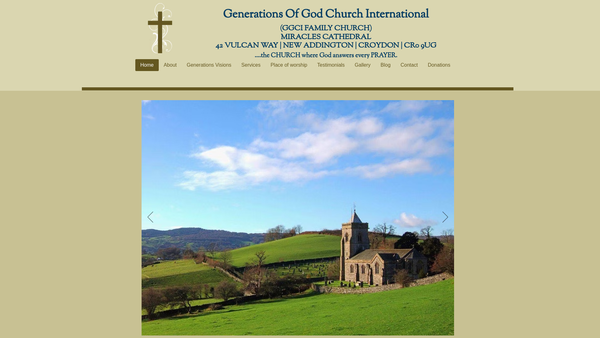Screenshot of the Generations Of God Church International UK website