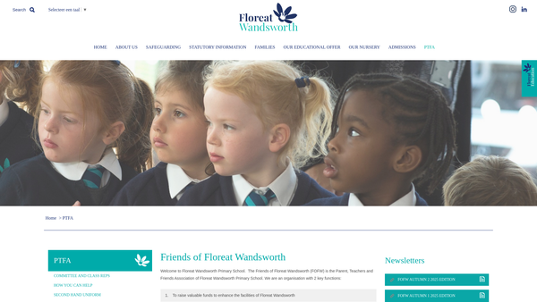Screenshot of the Friends Of Floreat Wandsworth website