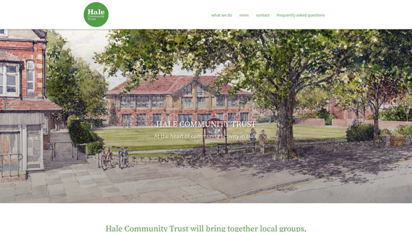 Screenshot of the Hale Community Trust website