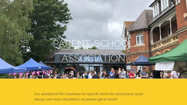 Screenshot of the Sydenham High School Parent School Association website