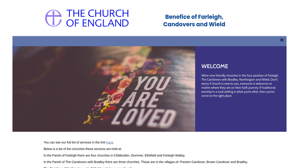 Screenshot of the The Parochial Church Council Of The Ecclesiastical Parish Of Farleigh website