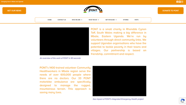 Screenshot of the Partnerships Overseas Networking Trust website