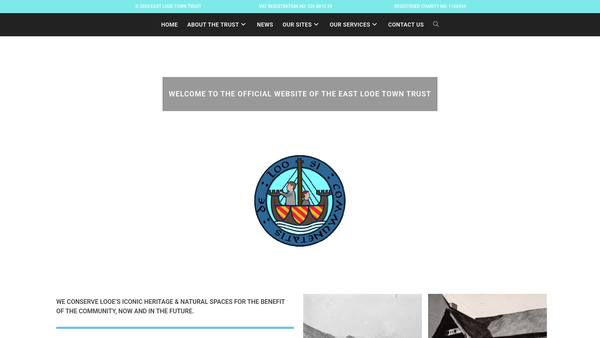 Screenshot of the The East Looe Town Trust website