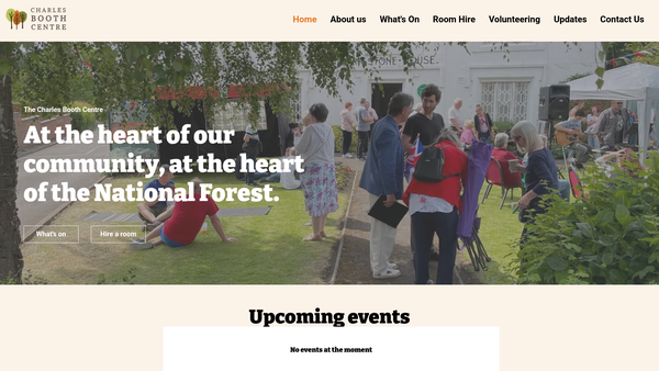 Screenshot of the Charles Booth Centre website