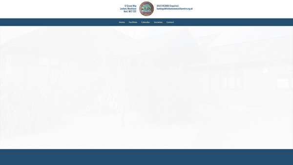 Screenshot of the Lenham Community Centre website