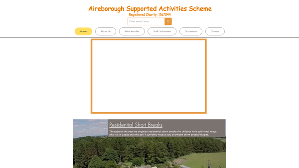 Screenshot of the Aireborough Supported Activities Scheme website
