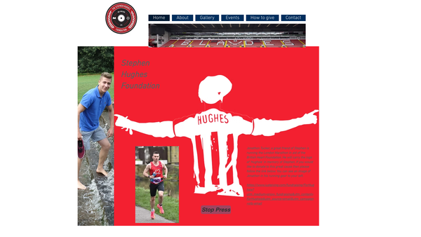 Screenshot of the The Stephen Hughes Foundation website