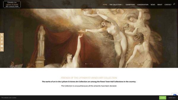 Screenshot of the Lytham St Annes Art Collection Trust website