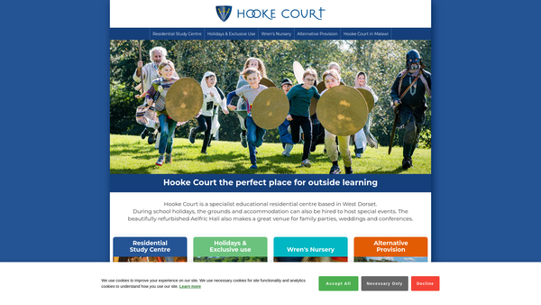 Screenshot of the Hooke Court In Malawi website