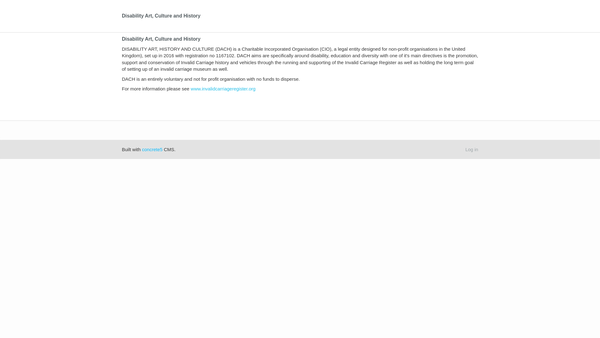 Screenshot of the Disability Art, Culture And History website